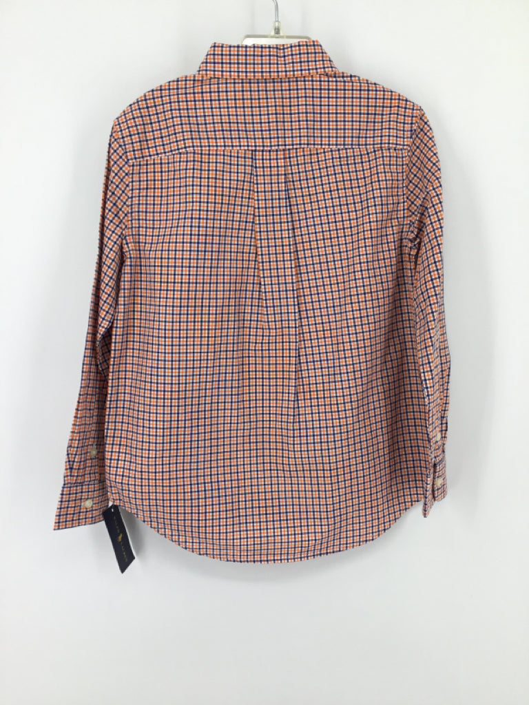 Ralph Lauren Child Size 6 Orange Plaid Shirt - boys