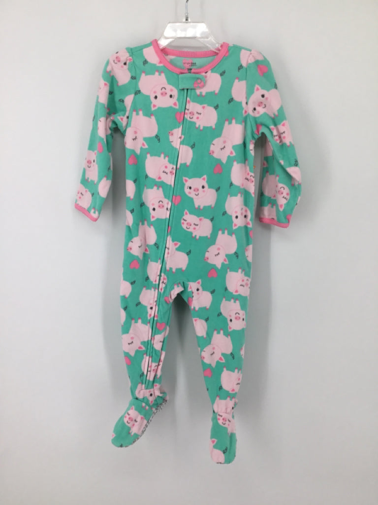 Simple Joys made by Carters Child Size 24 Months Teal Sleepers