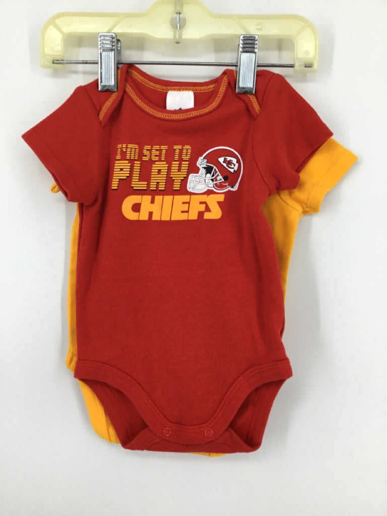 NFL Child Size 0-3 Months Red Onesie