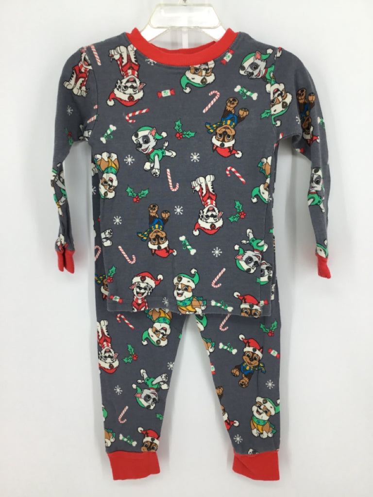 Paw Patrol Child Size 4 Gray Christmas Pajamas