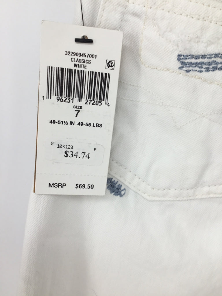 Ralph Lauren Child Size 7 White Solid Shorts - boys