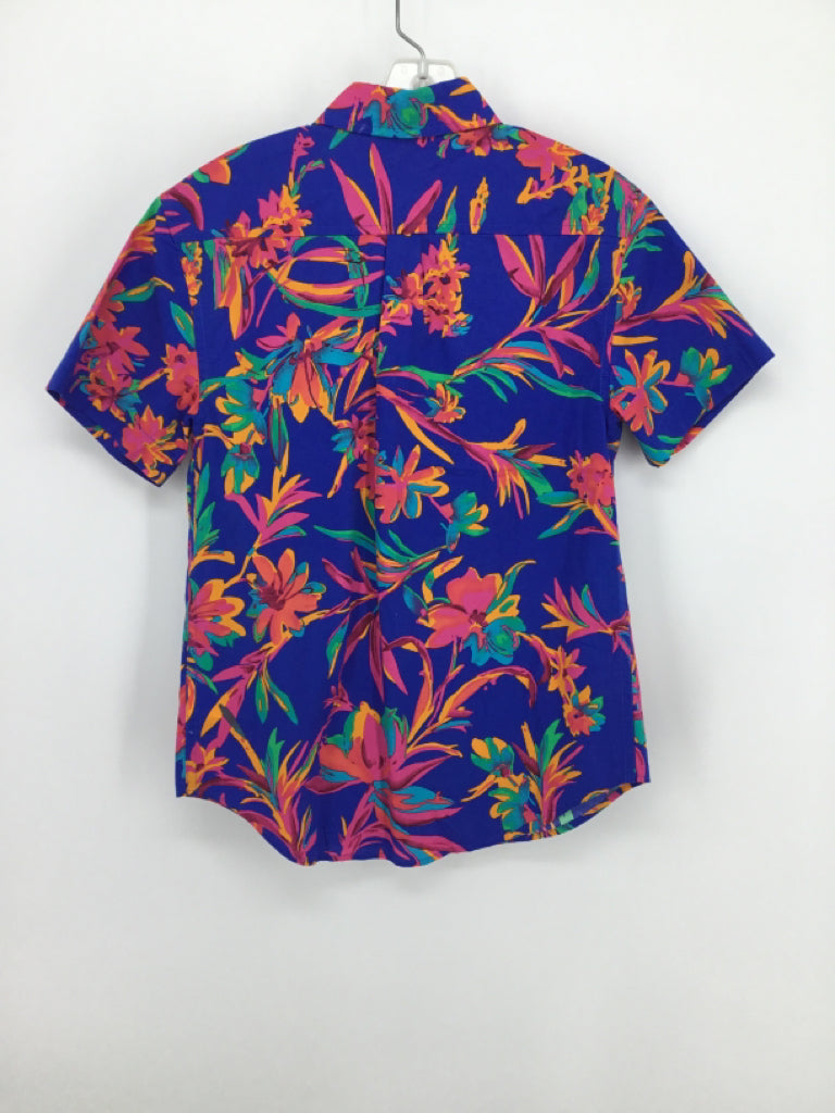 Crewcuts Child Size 12 Blue Tropical Shirt - boys