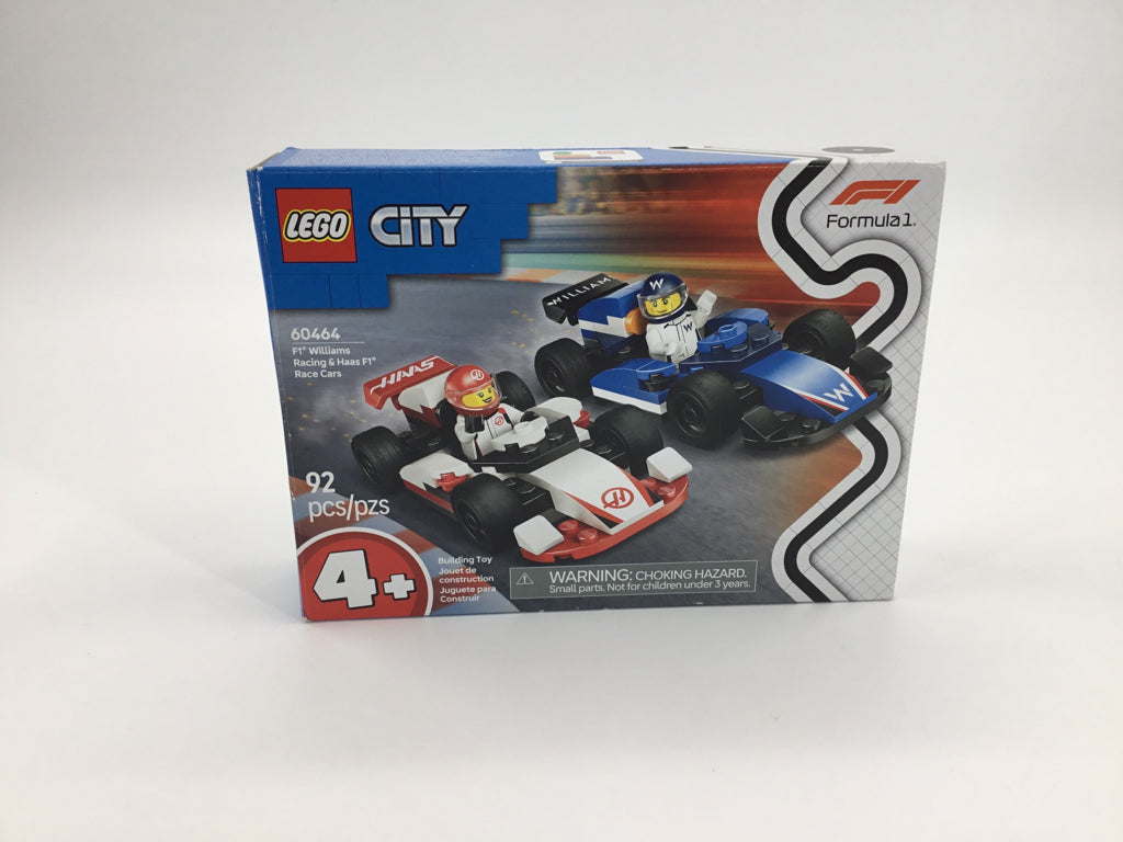 Lego City F1 Williams Racing & Haas F1 Race Cars Building Set 60464
