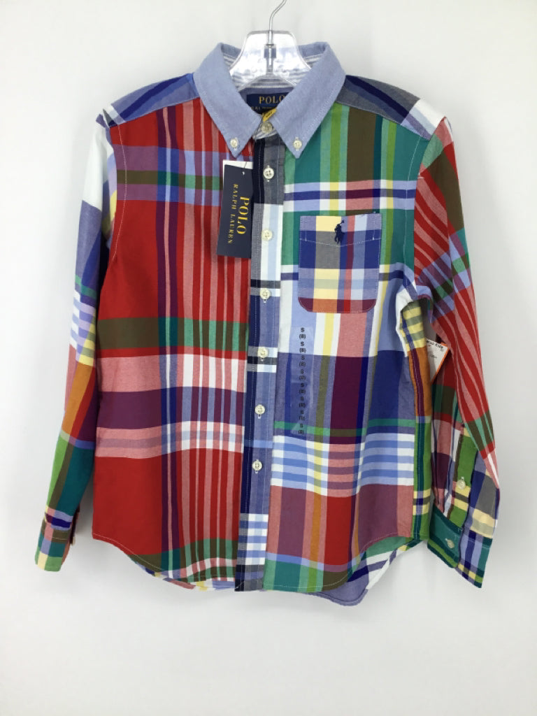 Ralph Lauren Child Size 8 Multi-Color Plaid Shirt - boys