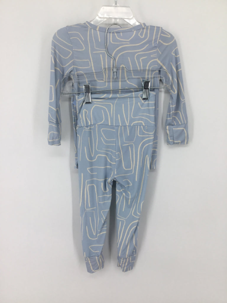 Lou Lou Child Size 12-24 Months Blue Print Outfit - boys