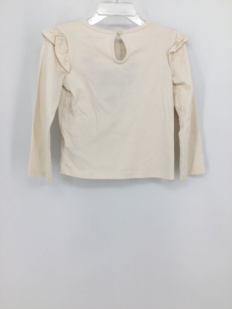 Janie and Jack Child Size 3 Cream Christmas Shirt
