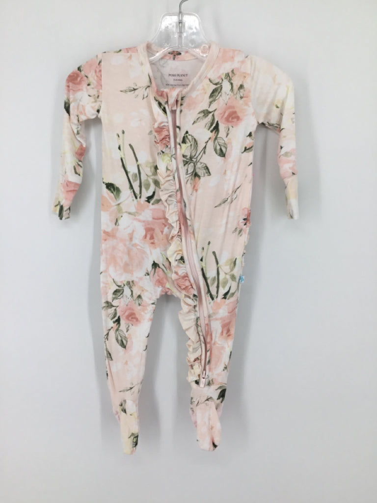 Posh Peanut Child Size 3-6 Months Pink Sleepers