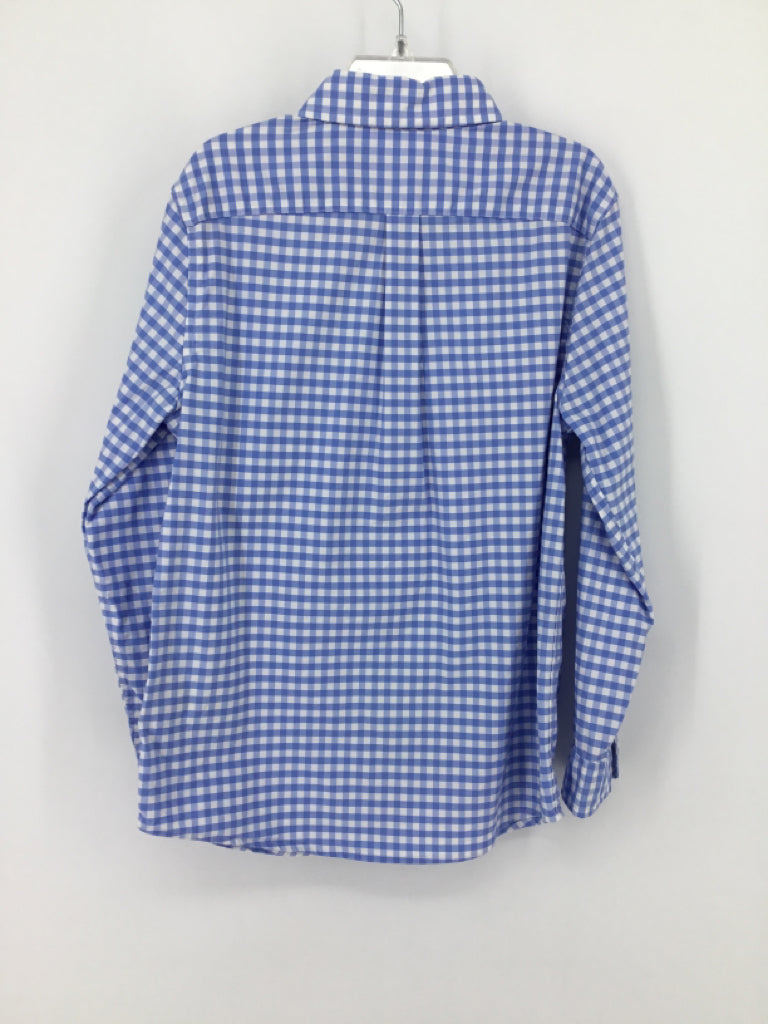 vineyard vines Child Size 7 Blue Gingham Shirt - boys