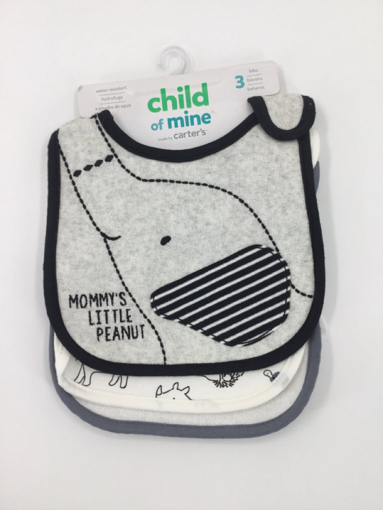Child of Mine Child Size One Size Black Bib Set of 3