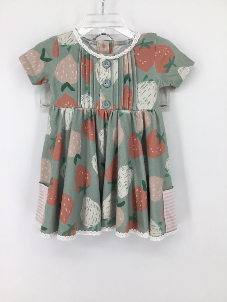 GiGi and Max Child Size 12-24 Months Green Dress - girls