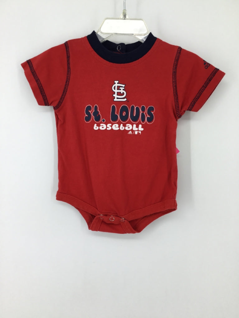 Adidas Child Size 6-9 Months Red Onesie