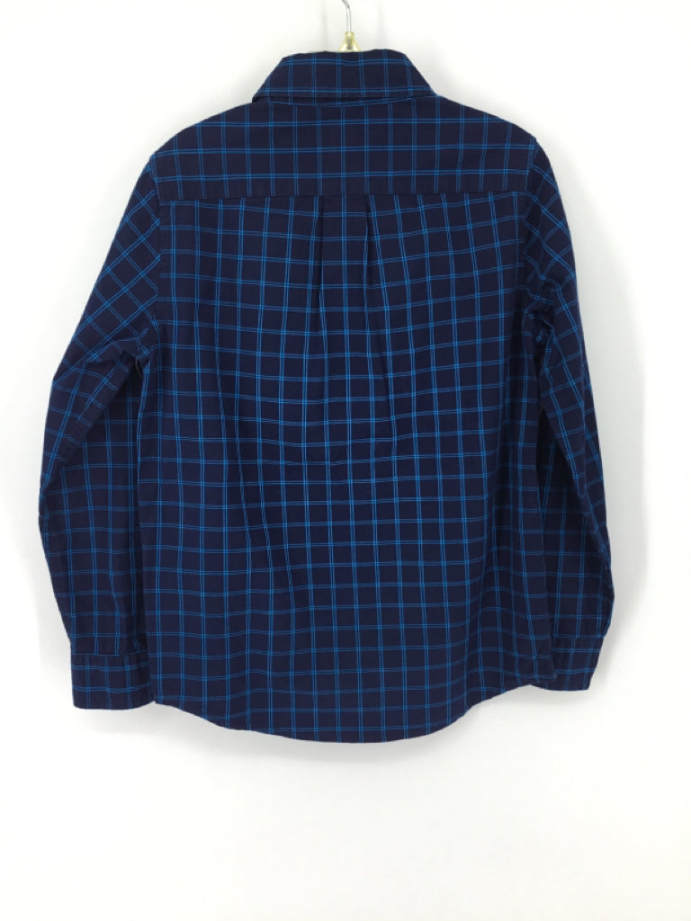 Janie and Jack Child Size 7 Blue Checkered Shirt - boys
