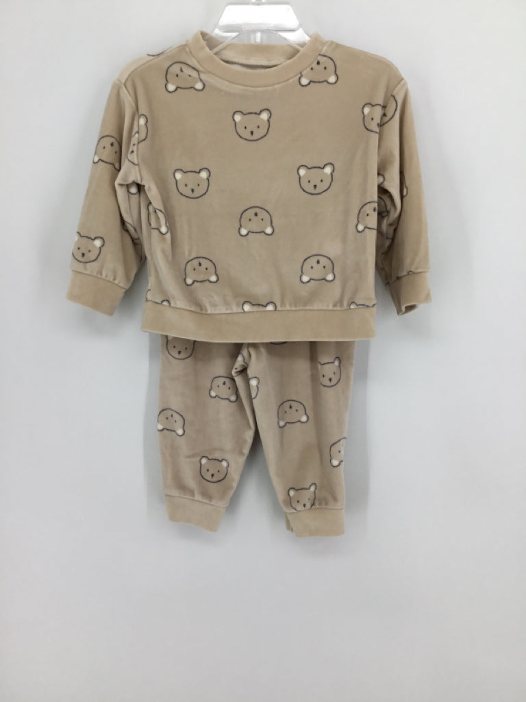 Carter's Child Size 12 Months Tan Print Outfit - boys