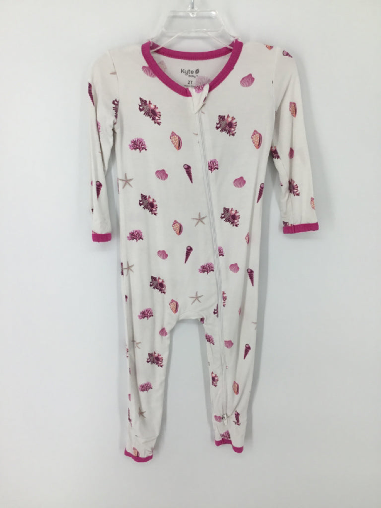 Kyte Child Size 2 White Pajamas - girls
