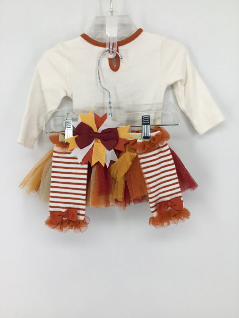 Baby Essentials Child Size 6 Months Orange Thanksgiving Outfit