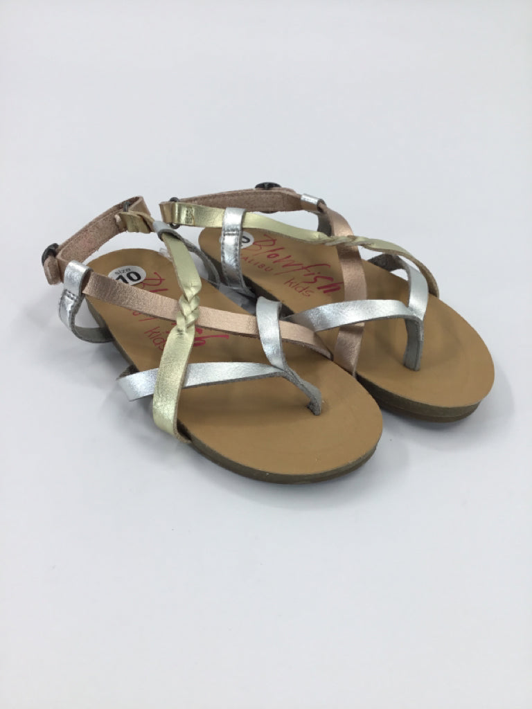 Blowfish Child Size 10 Toddler Gold Sandals/Flip Flops