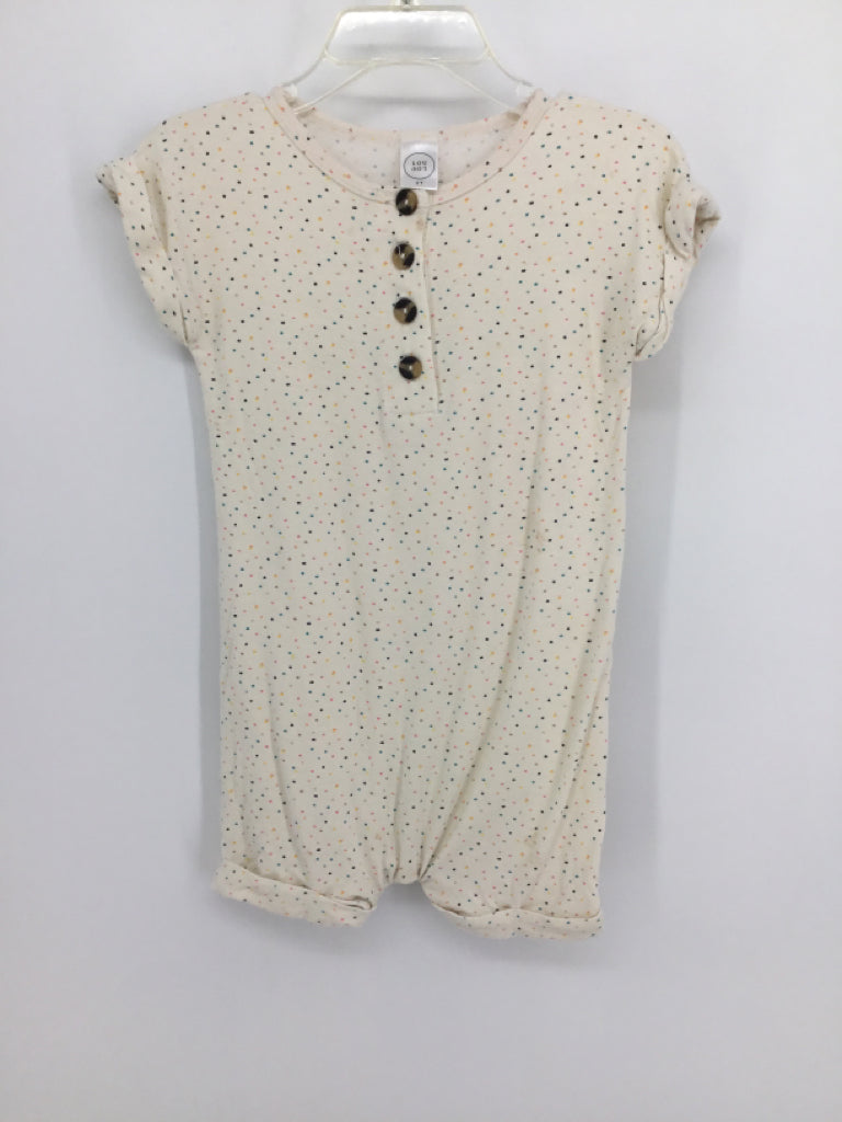 Lou Lou Child Size 2 Cream Print Outfit - boys