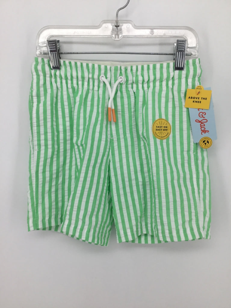 Cat & Jack Child Size 6 Green Stripe Swimwear - boys