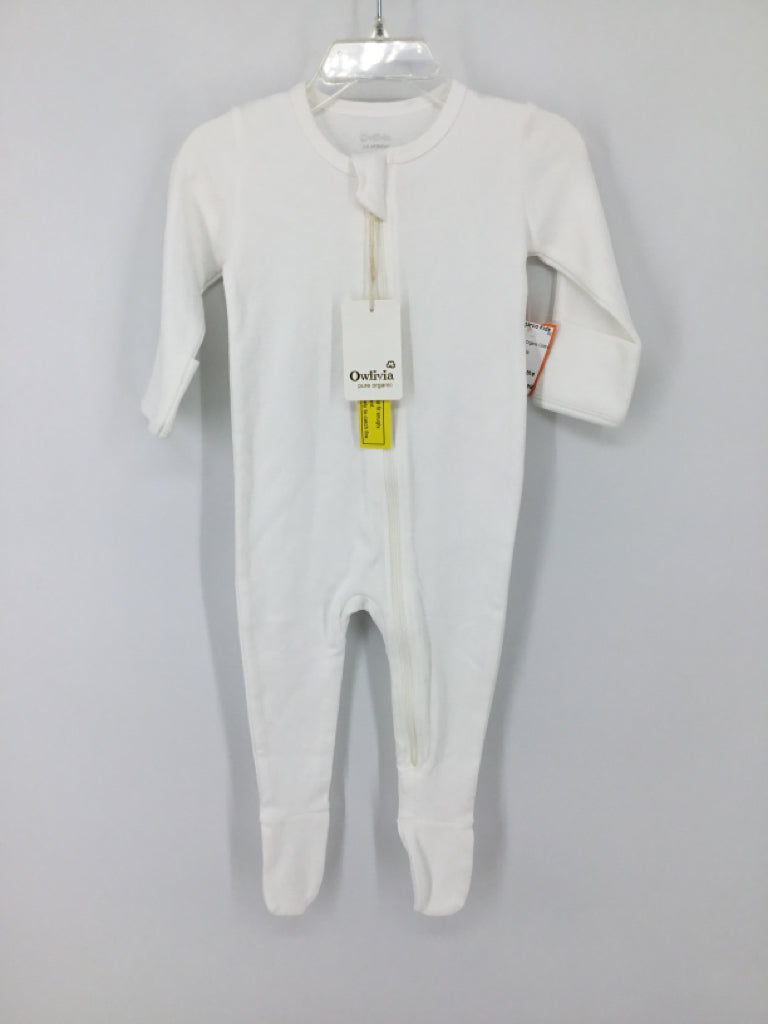 Owlivia Child Size 3-6 Months White Sleepers