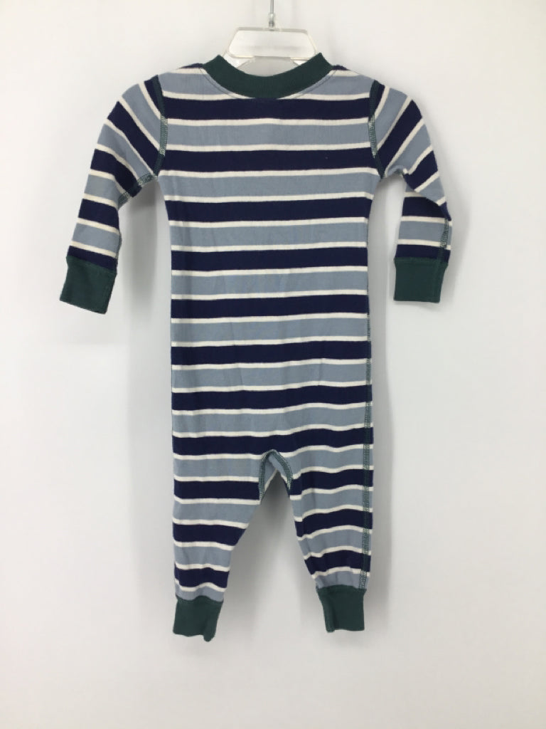 Hanna Andersson Child Size 6-12 Months Blue Stripe Pajamas - boys