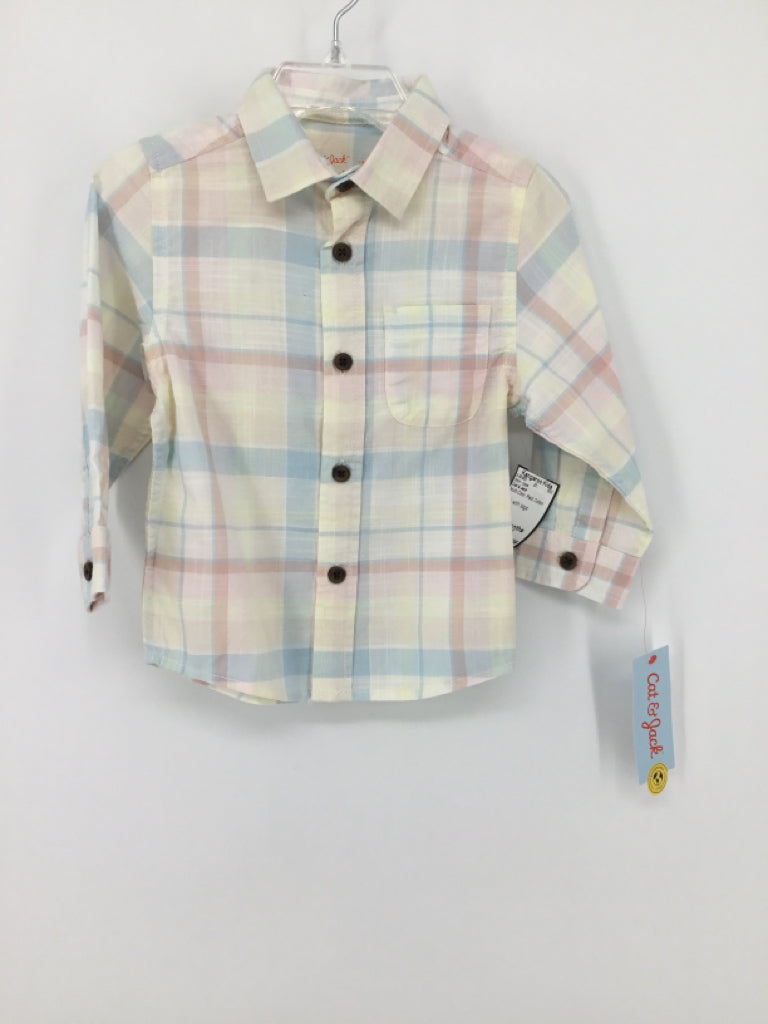 Cat & Jack Child Size 18 Months Multi-Color Plaid Shirt - boys