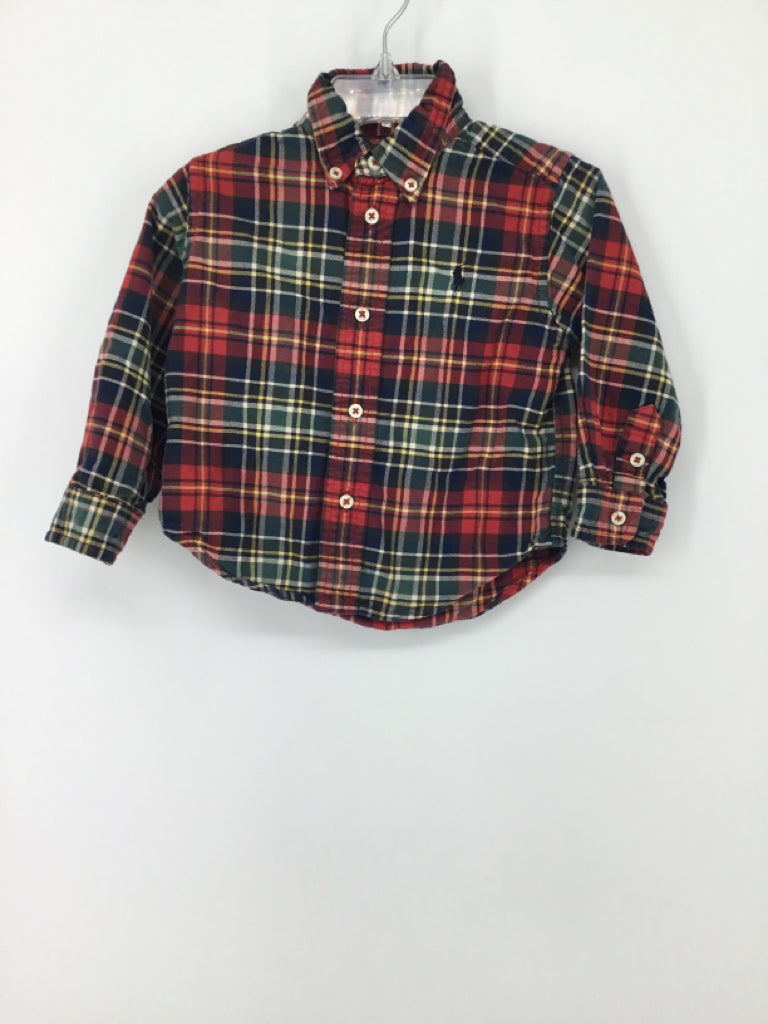 Ralph Lauren Child Size 18 Months Multi-Color Plaid Shirt - boys