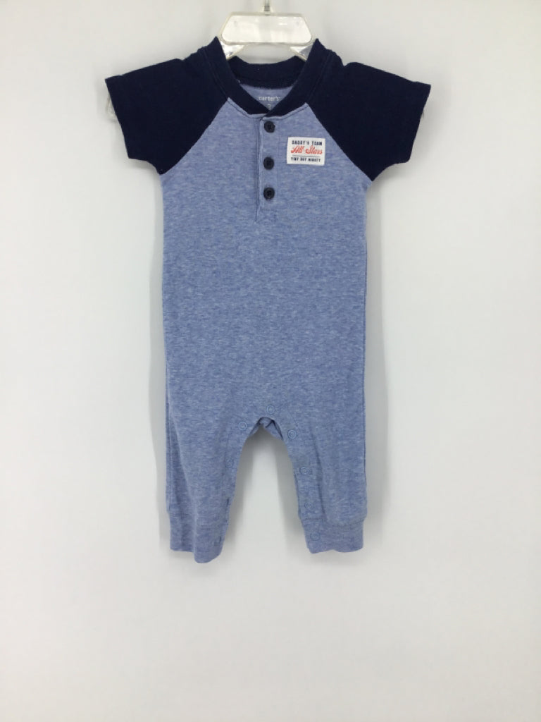 Carter's Child Size 3 Months Blue Solid Outfit - boys