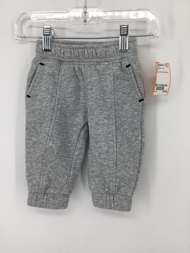 Dip Child Size 3-6 Months Gray Solid Sweatpants - boys