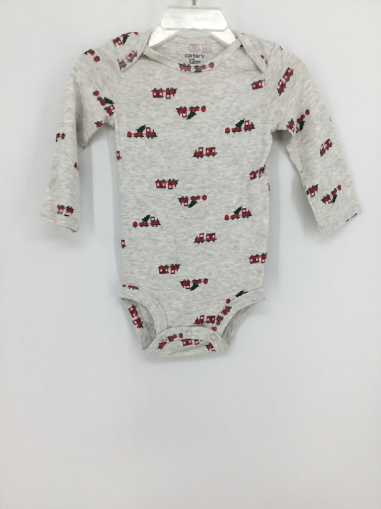 Carter's Child Size 12 Months Green Christmas Onesie