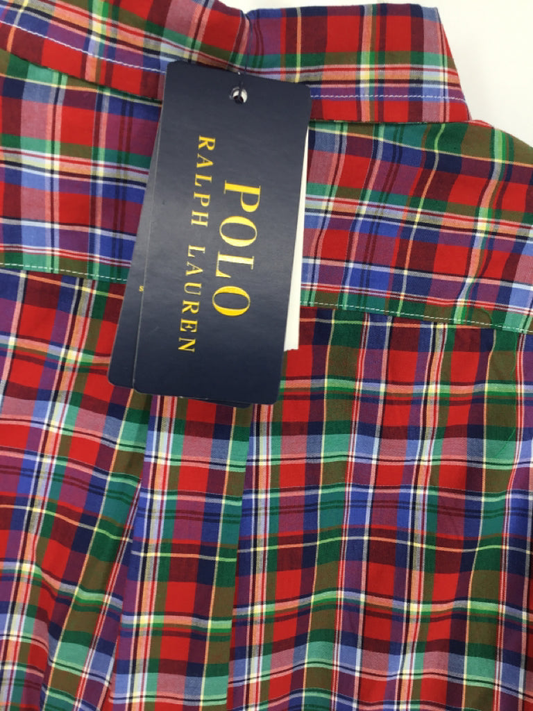 Ralph Lauren Child Size 5 Red Plaid Shirt - boys