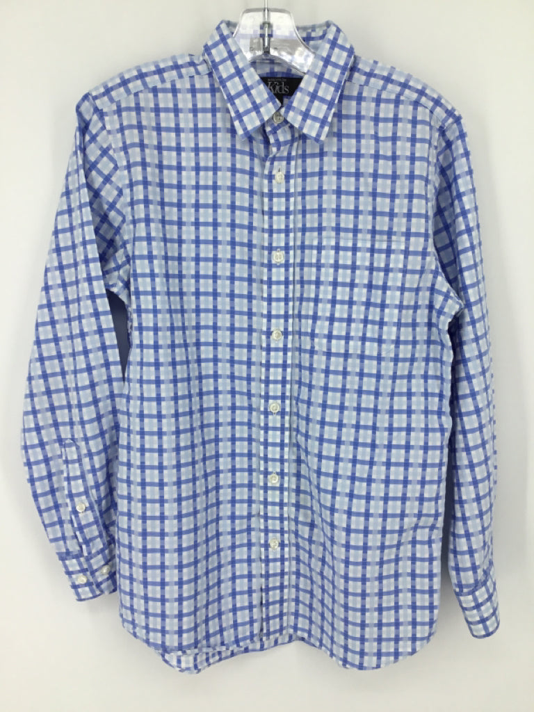 Nordstrom Child Size 12 Blue Checkered Shirt - boys
