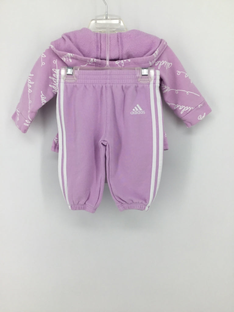 Adidas Child Size 6 Months Purple Outfit - girls