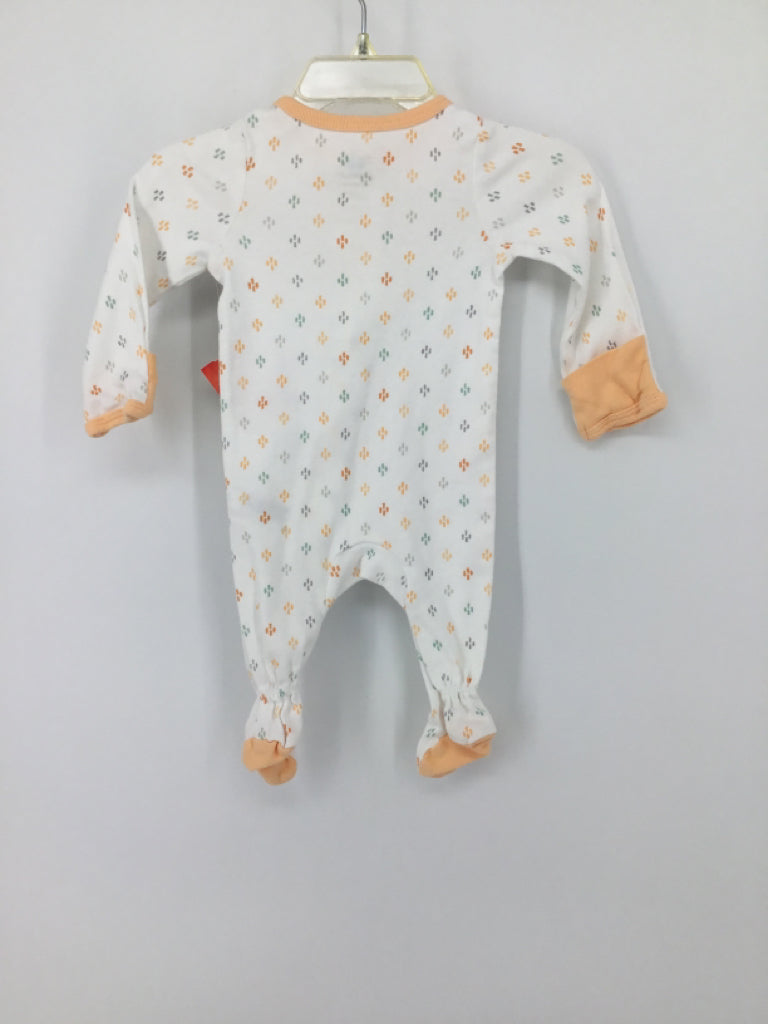 cloud island Child Size Newborn Peach Sleepers