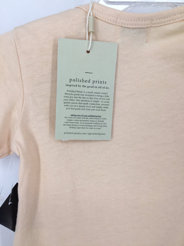Polished Prints Child Size 12 Months Peach Onesie