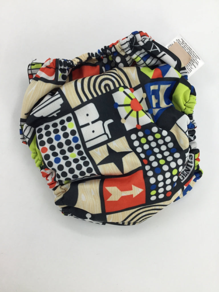 Bum Genius Child Size One Size Multi-Color Print Free Time Cloth Diaper