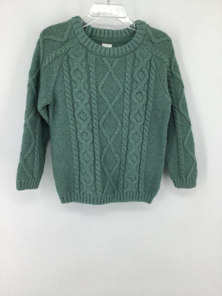 H & M Child Size 3 Green Sweater - girls