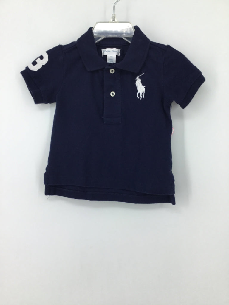 Ralph Lauren Child Size 9 Months Navy Solid Shirt - boys