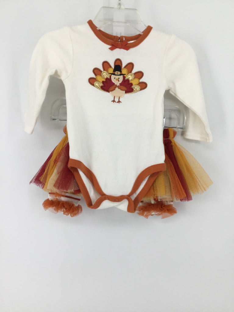 Baby Essentials Child Size 6 Months Orange Thanksgiving Outfit