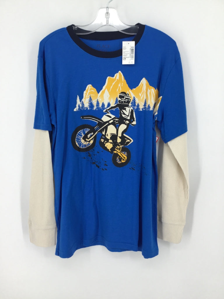 Childrens Place Child Size 10 Blue screen printed T-shirt - boys