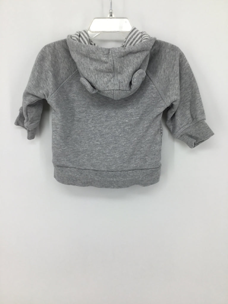 Hanna Andersson Child Size 3-6 Months Gray Solid Hoodie - boys