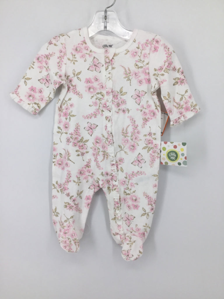 Little Me Child Size 3 Months Pink Sleepers