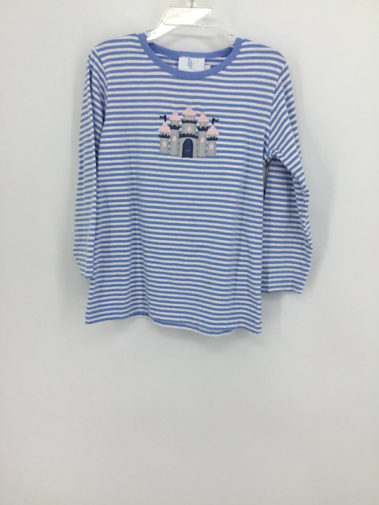 Little English Child Size 6 Blue Stripe T-shirt - boys