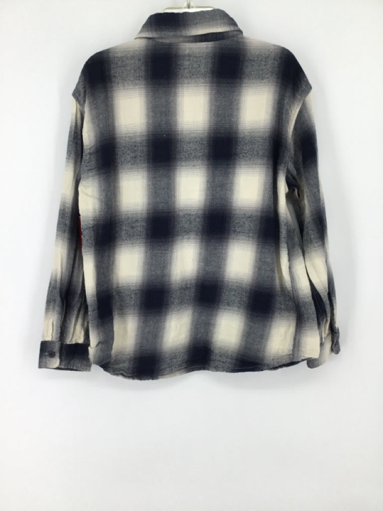 H & M Child Size 6 Blue Plaid Shirt - boys