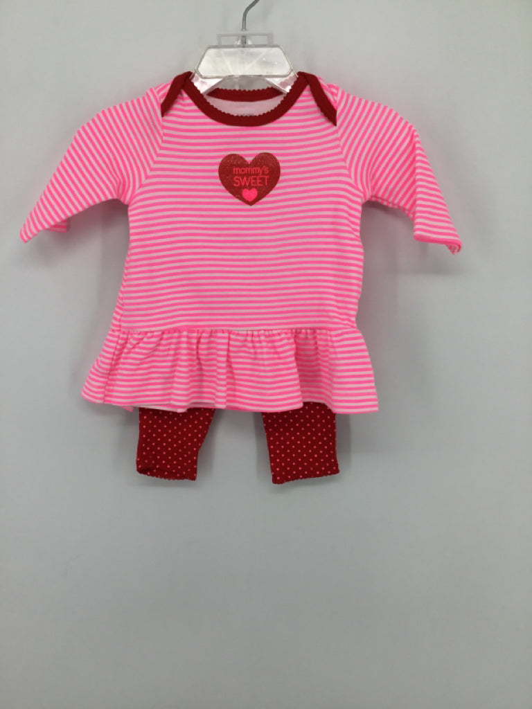 Just One You Made by Carters Child Size 3 Months Pink Valentine's Day Outfit