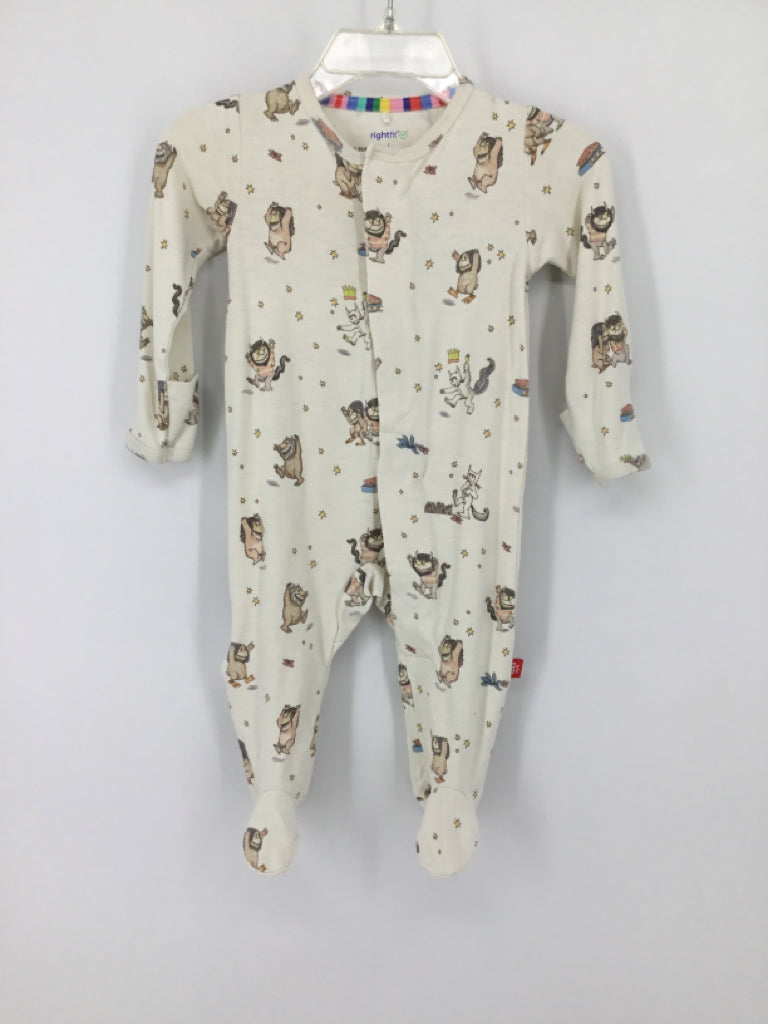Magnetic Me Child Size 0-3 Months Cream Sleepers
