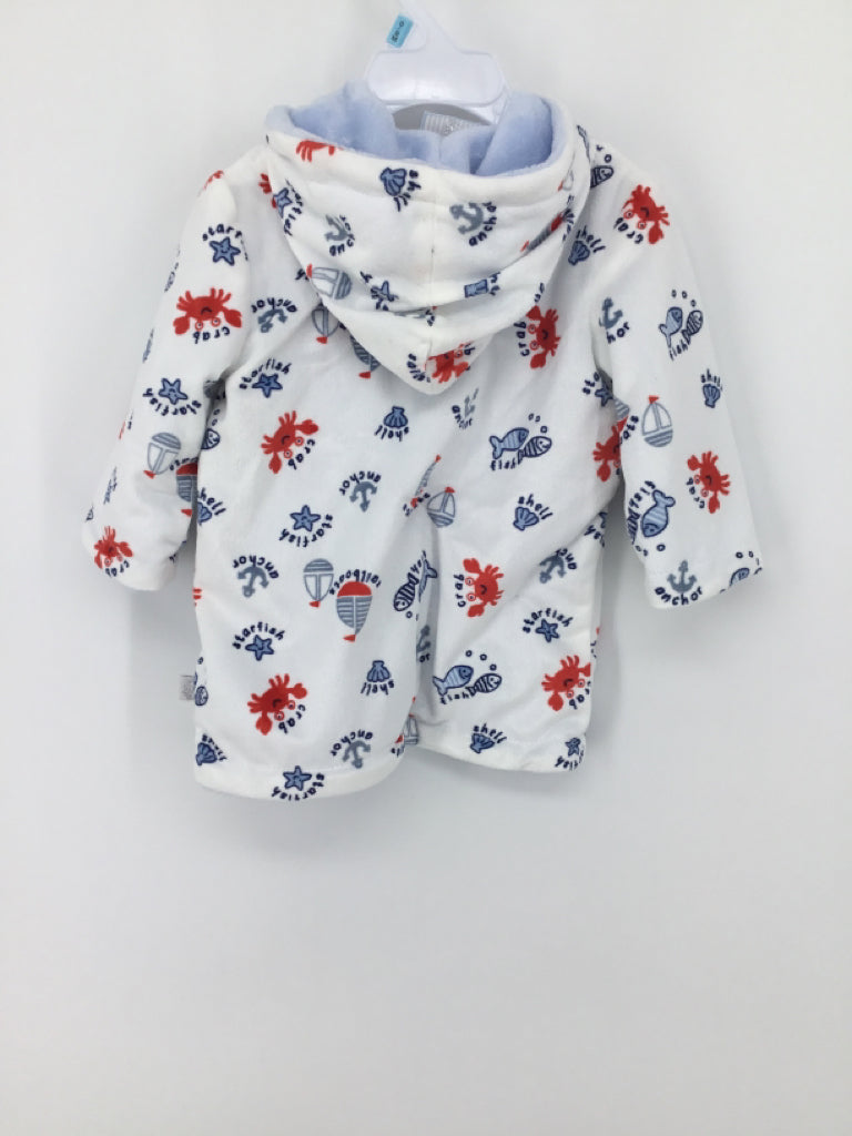 Duck Duck Goose Child Size 0-9 Months Blue Print Robe - boys