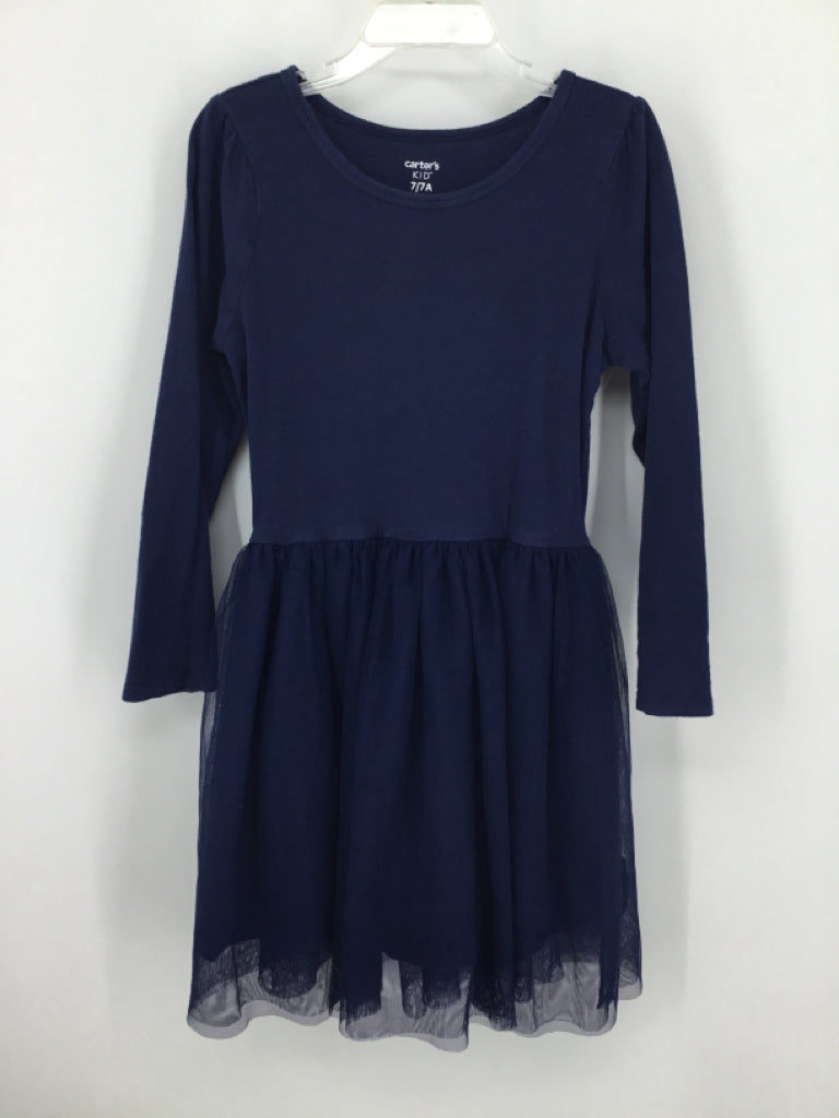 Carter's Child Size 7 Navy Dress - girls