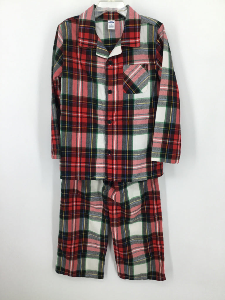 Old Navy Child Size 6 Red Plaid Pajamas - boys