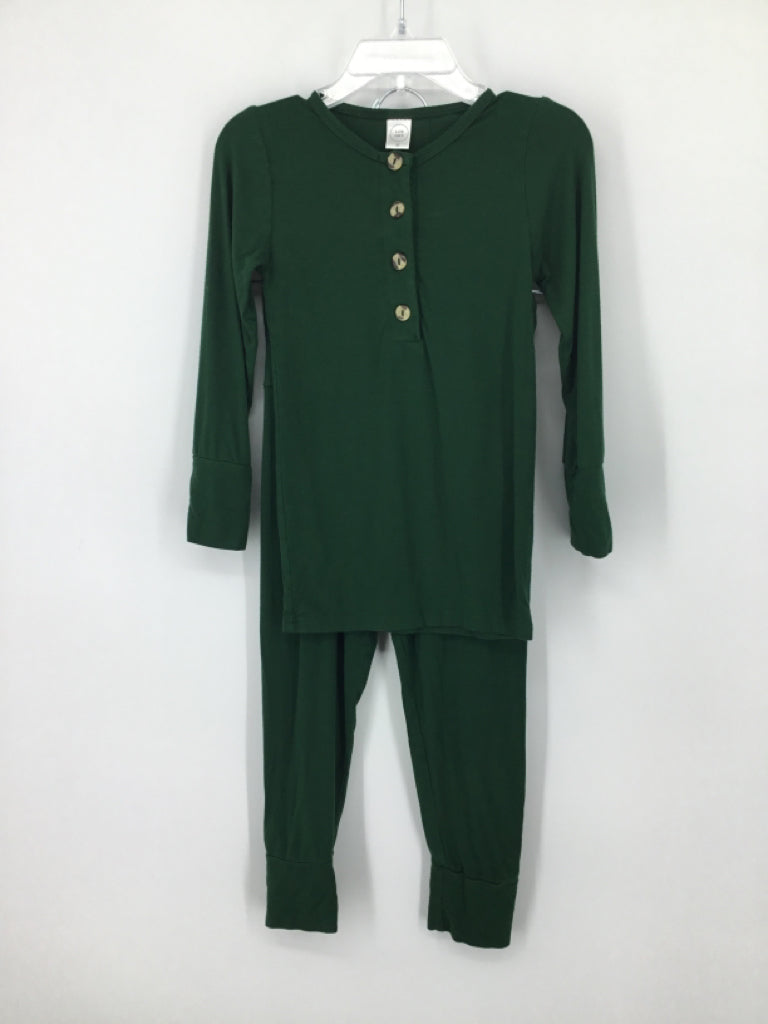 Lou Lou Child Size 3 Green Solid Pajamas - boys