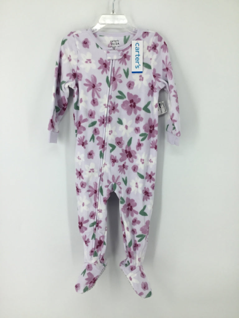 Carter's Child Size 2 Purple Sleepers